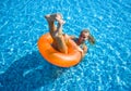 Girl in the swimming pool