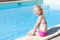 Girl at swimming pool Royalty Free Stock Photo