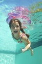 Girl Swimming Underwater Royalty Free Stock Photo