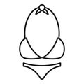 Girl swimsuit icon, outline style