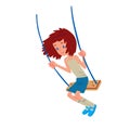 Girl on a swing