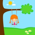 Girl swinging