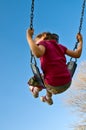 Girl swings into sky