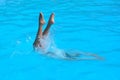 Girl syncronized swimming