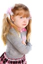 Girl taking great offence Royalty Free Stock Photo