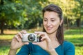 Girl Taking Photos Royalty Free Stock Photo