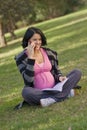 Girl talking on cell phone Royalty Free Stock Photo