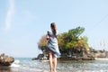 Girl by Tanah Lot Temple