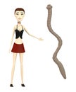 Girl with tapeworm