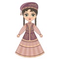 The girl in Tatar dress. Historical clothes.