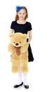 Girl with a Teddy bear. Royalty Free Stock Photo