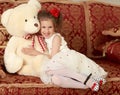 Girl with Teddy bear Royalty Free Stock Photo