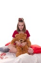 Girl with teddy bear