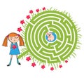 Girl And Teddy Maze