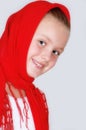 Girl - teenager in scarf Royalty Free Stock Photo