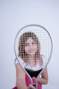 Girl with tennis racket