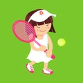 Girl with tennis racquet