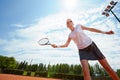 Girl on tennis training