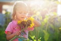 Girl years of sunflower