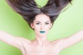 Girl throwing hair up as beauty posing concept Royalty Free Stock Photo