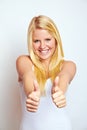 Girl with thumbs up Royalty Free Stock Photo