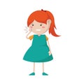 girl with toothache. Vector illustration decorative design