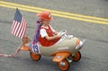 Girl in Toy Airplane in July 4th Parade, Cayucos, California