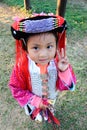 Girl in traditional dress in northern Thailand