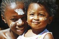 Girl with traditionally painted face