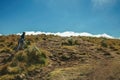 Girl on trail near the top of Fortaleza Canyon