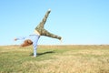 Girl training cartwheel Royalty Free Stock Photo