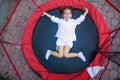 Girl in the trampoline