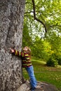 Girl and tree Royalty Free Stock Photo