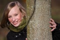Girl and tree Royalty Free Stock Photo