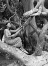 The Girl On A Tree Branch