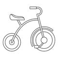 Girl tricycle icon, outline style Royalty Free Stock Photo