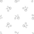 Girl tricycle pattern seamless vector Royalty Free Stock Photo