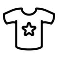 Girl tshirt icon, outline style