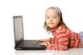 Girl typing message Royalty Free Stock Photo