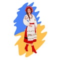 Girl in Ukrainian national costume Royalty Free Stock Photo