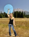 Girl with umbrella Royalty Free Stock Photo