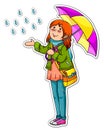 Girl with umbrella Royalty Free Stock Photo