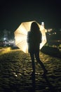 Girl with umbrella