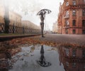 Girl with an umbrella Sculpture by Vladimir Zhbanov at Mikhailovsky Garden Square - Minsk, Belarus