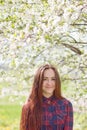 Girl under tree Royalty Free Stock Photo