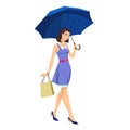 Girl under an umbrella