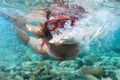 Girl under water Royalty Free Stock Photo