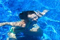 Girl underwater in a pool