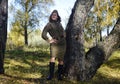 Girl in the uniform of the red Army Royalty Free Stock Photo