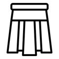 Girl uniform skirt icon, outline style